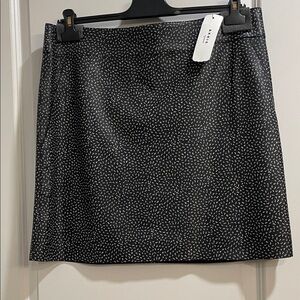 AKris Punto Leather Monochrome Mini Skirt